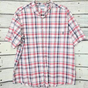 Columbia Sportswear Plaid Button Up Shirt Men’s XL Short Sleeve